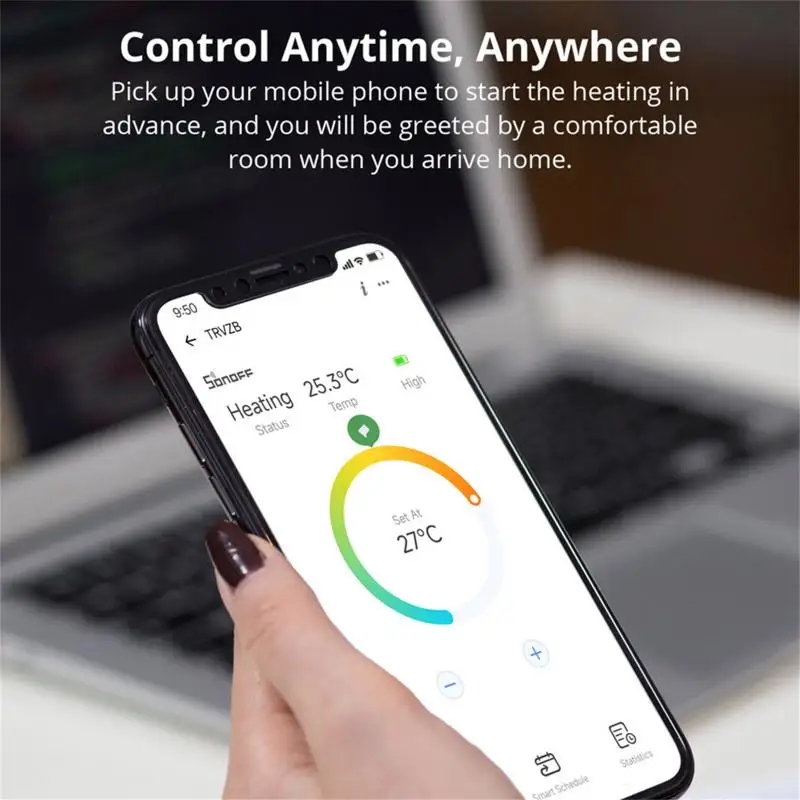 sonoff zigbee inteligente valvula termostatica do radiador trvzb 02