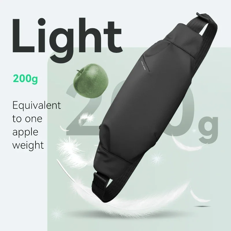 New Fashionable and Minimalist Crossbody Bag for Men's Mini Lightweight Waist Bags Oxford Fabric Casual Sports Shoulder Bag