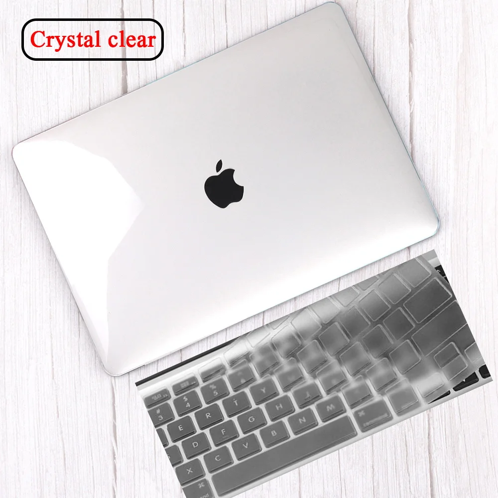 Custodia Per Laptop Per Apple Macbook Pro 13/15/16/Macbook Air 13/11/Macbook 12/White A1342 Custodia Rigida Trasparente + Cover Per Tastiera