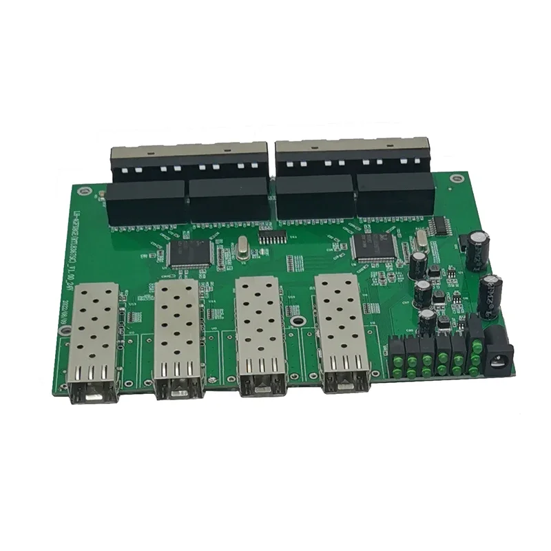 4sfp 8RJ45 10/100/1000M switch 8 RJ45 UTP 4 SFP Gigabit Fiber Optical Media Conv