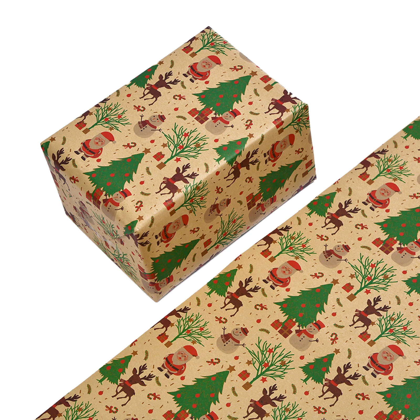 Green White Christmas Wrapping Paper