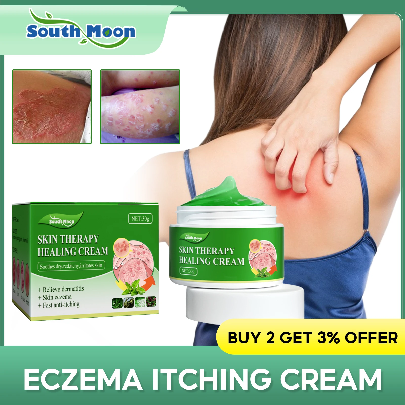 Eczema Antibacterial Cream Repair Dermatitis Eczematoid Papules Rash