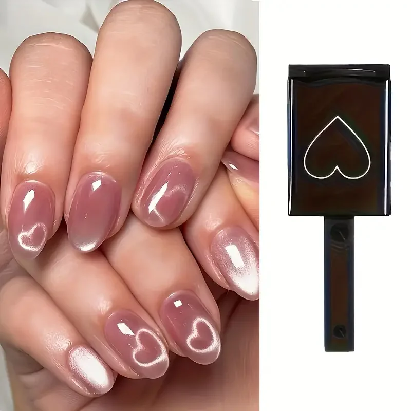 Magnetic Nail Art Tools Nail Art Cat Eye 3D Heart Shaped Magnet Cat Eye Magnet Love Pattern Magic Suitable for DIY Gel Polishing