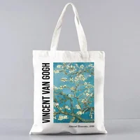 Vincent Van Gogh Capacious Tote Bag Casual Portable Shoulder Bag Lightweight Shopping Bag Big Reusable Canvas Bag Gift for Girls 3