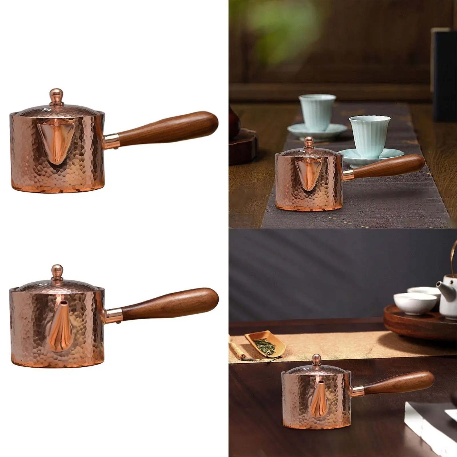 Copper Kettle 400ml Thickened Tea Kettle Milk Jug Tea Maker with Filter Teaware for Picnic Camping Tea House Restaurant Hotel Copper Kettle 400ml Thickened Tea Kettle Milk Jug Tea Maker with Filter Teaware for Picnic Camping Tea House Restaurant Hotel