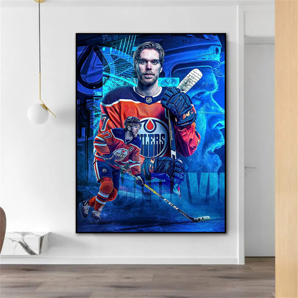 Mcdavid Goal Art Print Painting Wall Decor Hockey NHL -  Denmark