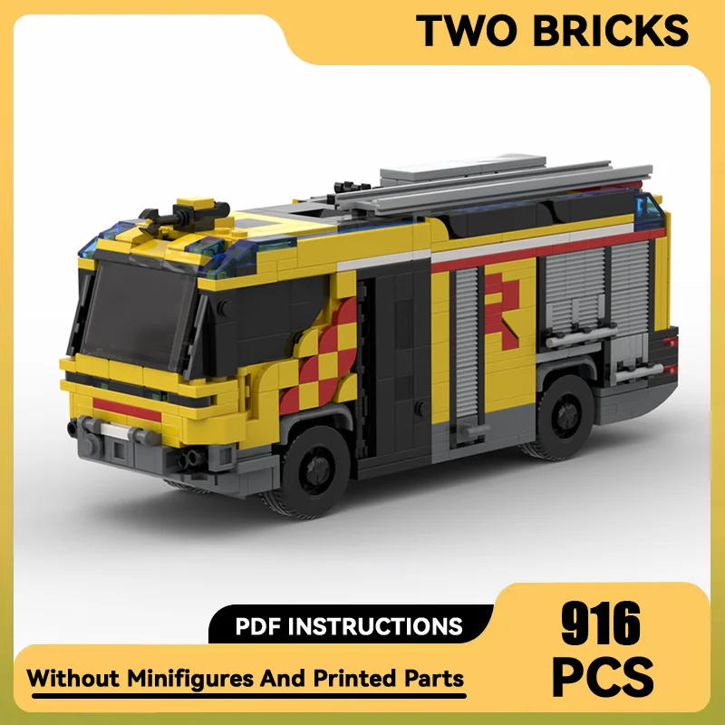 

Car Series YcMoc Building Blocks Berlin Dubai Hybrid Fire Truck Engine Technology Brick Brand-name Vehicle DIY Toy For Child