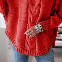 Vintage Inspired Cable Sweater  Women's Loose Fit High Neck Pullover  Fall  Winter Style Casual Everyday Autumn Wint - Image 6