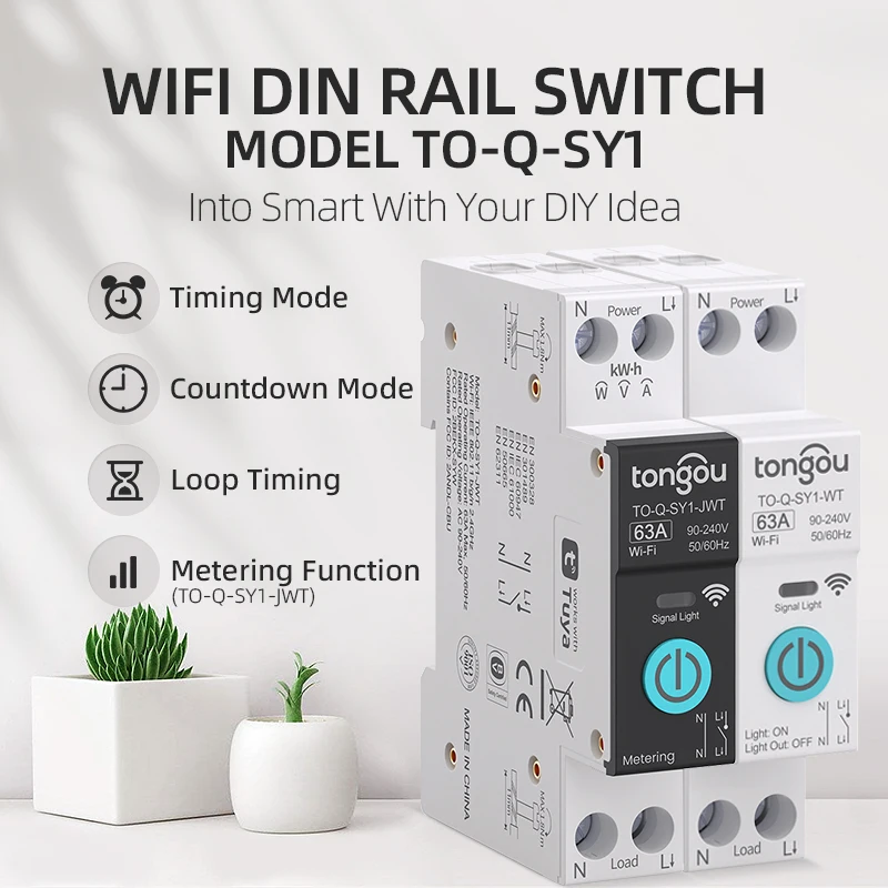Interruptor Inteligente 63a Tuya Wifi 1p Disyuntor Energía | Meses Sin Interés - Foto 7