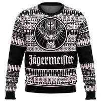 2025 New Fashionable Christmas Carnival Wine Christmas Gift Cartoon Spring and Autumn Edition Men's Anime Women's Hoodie 2