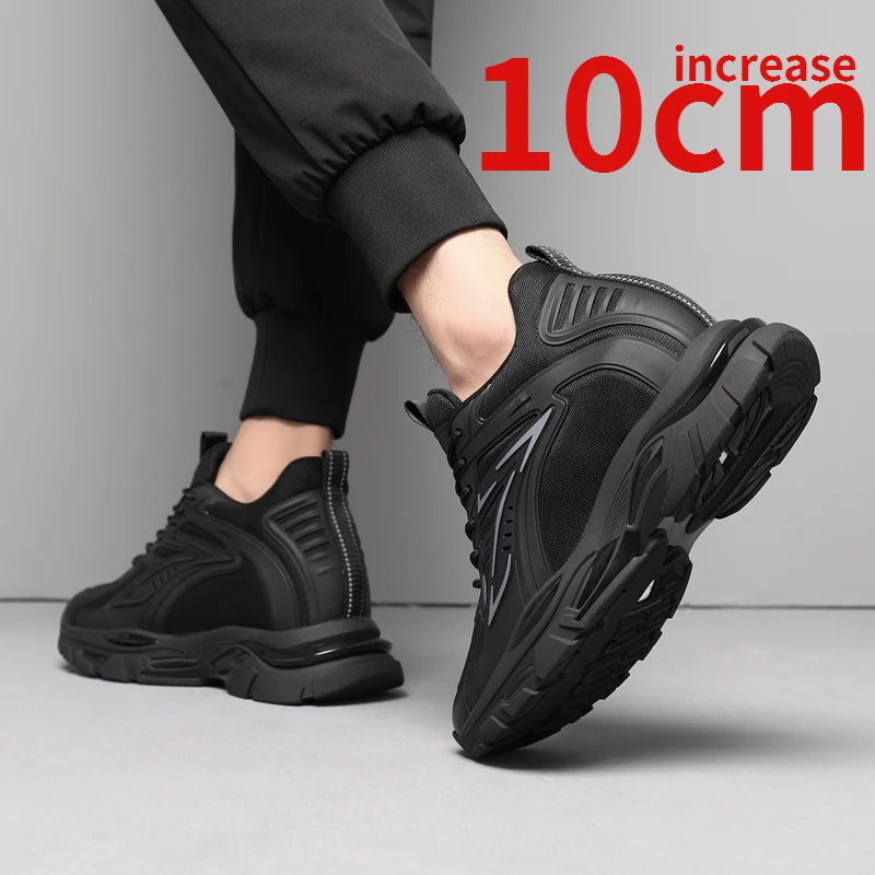 Shadow Noir Elevated Sneakers For Men All Black 3 Inch Height Increase For Stealth Style And Comfort main image 0