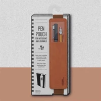 Étui à stylos en cuir PU avec boucle élastique, étui à stylos pour livre, carnet, mode, école, pour réunion de bureau, facile à transporter, papeterie pour étudiants 5