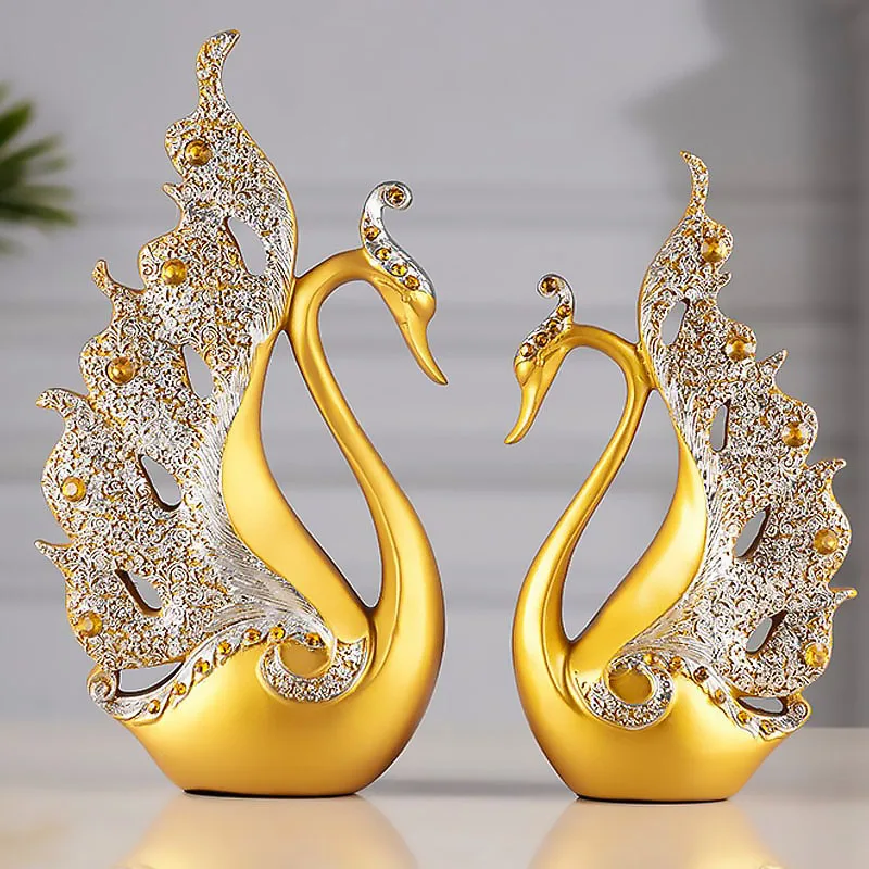 

Living Room TV Cabinet Grape Wine Cabinet Homepage Nordic Swan Couple Swan Couple Interior Decoration Decoration Statue Obje