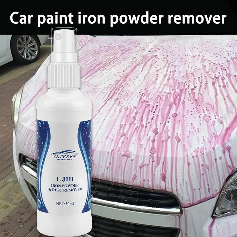 Car Rust Removal Spray Multifunctional Metal Rust Remover 50ml Iron Cleanse Marine Iron Cleaning Spray For Vehicle Paint