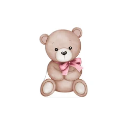 Adorable Teddy Bear Party Decorations - Baby Shower & First Birthday Props - 18inch (Pink)