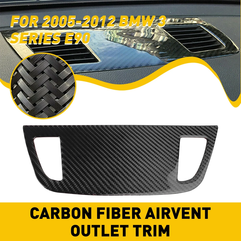 Auto Dashboard Air Vent Outlet Cover Trim Carbon Fiber For Bmw 3 Series