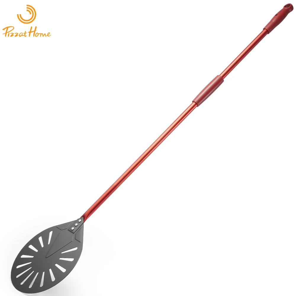 9 Inch Pizza Turning Peel Perforated Pizza Turner Aluminum Alloy Handle Shovel Tools Oven Accessories for PizzAtHome with pizza peel