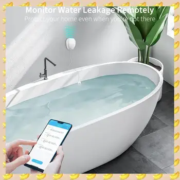 A45U Water Alarm Sensor Wifi Water Leak Detector Overflow Flood Leakage Alerts Remote Monitor Leak Notifications 1