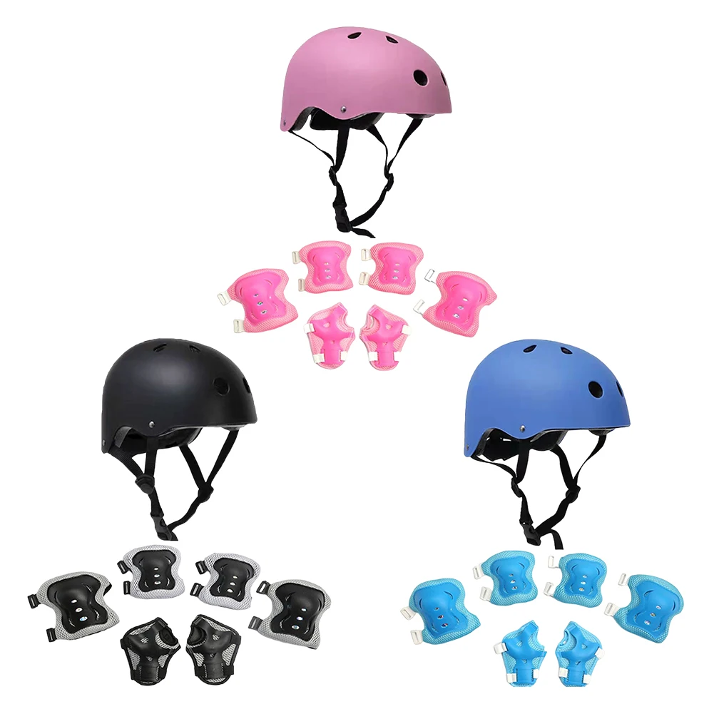 Protezione di sicurezza per equipaggiamento protettivo per bambini con casco resistente agli urti 7 in 1 antiurto traspirante per Sport all'aria aperta