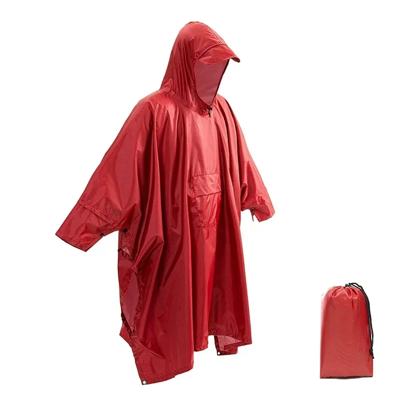 

for Poncho Hiking Jacket Hooded Emergency Pocket Adult Portable Rain With Multifunctional Unisex Raincoat Waterproof Camping