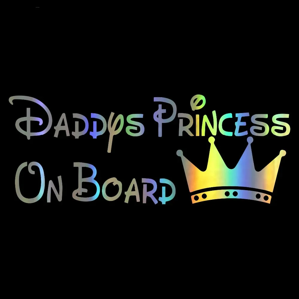 Daddys Princess on Board Lovely Car Sticker Waterproof Decal Laptop Motorcycle Auto Decoration Accessories PVC,16cm*6cm