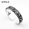 WYEAIIR 925 Sterling Silver Ethnic Retro Good Luck Cloud Wave Resizable Opening Ring For Women Luxury Jewelry 1