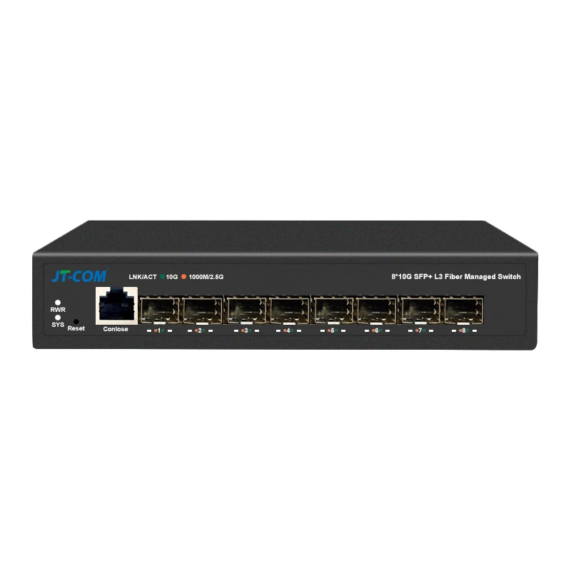 8기가비트 SFP+ 포트 L3 관리형 네트워크 스위치, DHCP 및 동적 라우팅 지원, VLAN 분할 및 포트 통합 지원