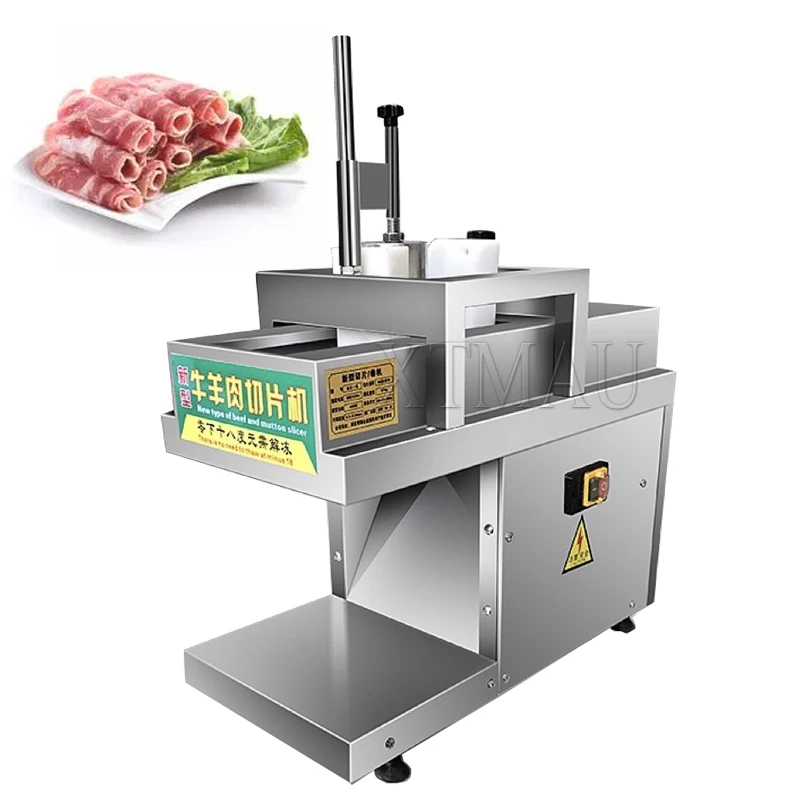 

Automatic Beef And Mutton Rolls Slicer Machine Electric Meat Cutter Desktop Frozen Meat Cutting Machine