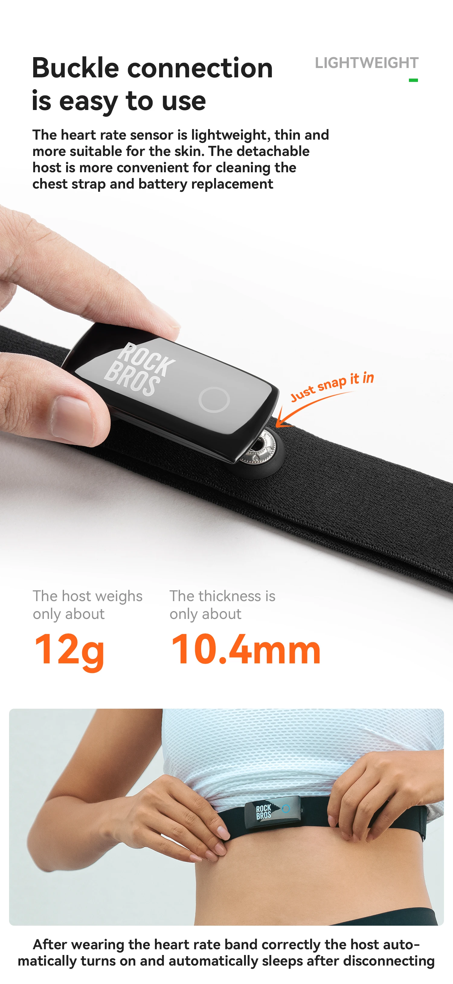 H828 Heart Rate Sensor Bluetooth ANT Upgrade HR Monitor With Chest Strap Dual Mo