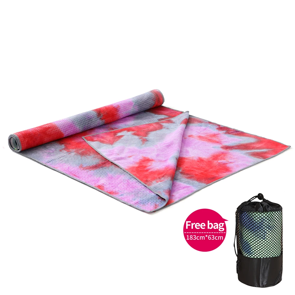 Printed Yoga Mat Non-slip Fitness Blanket Sweat Absorbent Foldable Portable Pilates Exercise Sports Travel Towel 183*63 CM, yoga mats,yoga towel