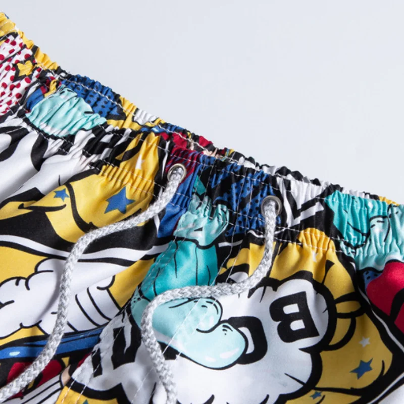 Plus Size Swim Trunks for Men Wave Storm Swim Shorts Quick Dry Board Shorts Summer Pants Beach Wear with Pockets