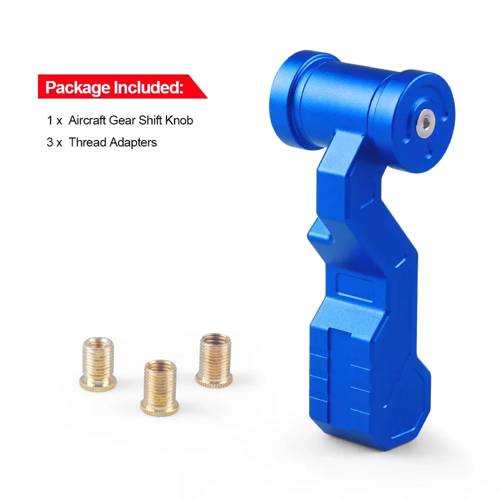 Universal Aluminum Aircraft Gear Shift Lever Knob Car Modified Aircraft Joystick Ergonomic Shift Head