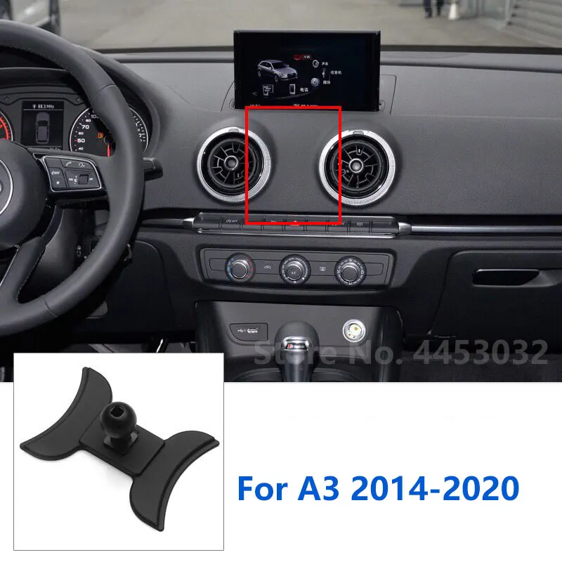 17mm Spezielle Halterungen Für Audi A3 8P 8V 8YA S3 RS3 Auto Handy Halter  GPS Unterstützung Fest halterung Basis Zubehör 2014-2022 - AliExpress