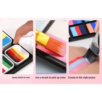 Palette Professionale di 20 Colori per Trucco Effetti Speciali e Cosplay di Halloween, Vernice per Viso e Corpo a Lunga Durata