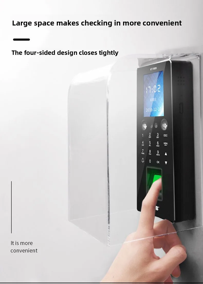 access control waterproof cover outdoor doorbell face attendance fingerprint rai