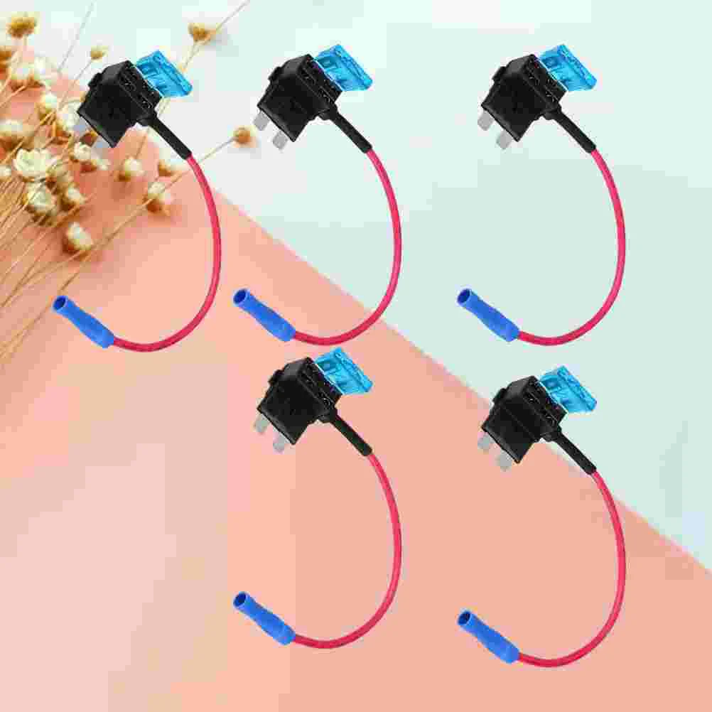 

5PCS Automatic Add Circuit Fuse Connector Standard Fuse Holder Auto Fuse Holder Add-a-Circuit Adapter Fuse Random Color