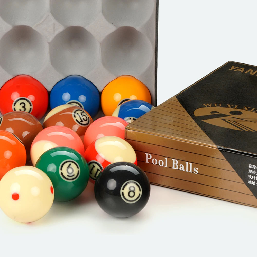 Resin Billiards Table Balls Set Resin Billiard Accessories Resin Pool Cue Balls - Snooker and Billiard Balls