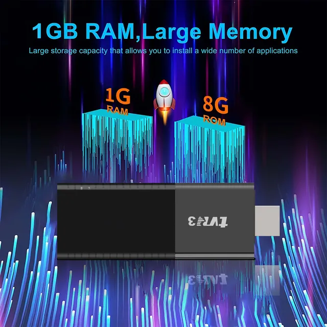 New TV Stick TVR3 Allwinner H313 Android 15.0 IR Remote Control TV Stick 1GB 8GB 2.4G/5G Dual Wifi Netflix Youtube Media Player 4
