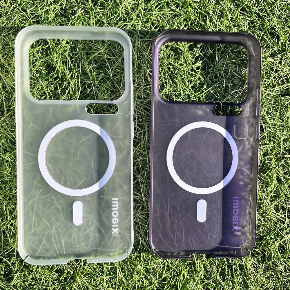 Slim Ice Mist Transparent Magnetic Back Cover with Shockproof Bumper