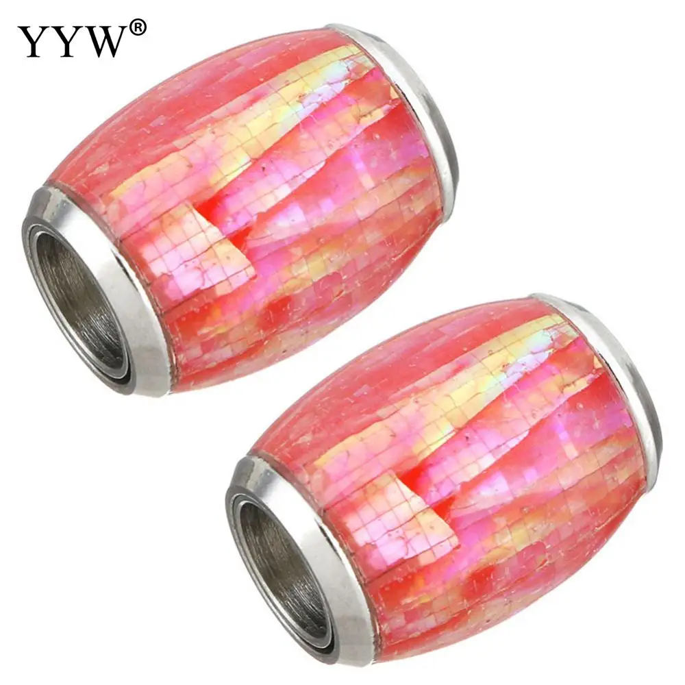 5Pcs Stainless Steel Magnetic Clasps with Shell Oval mosaic for Leather Cord Clasp Bracelet Buckle DIY Jewelry Making Supplies