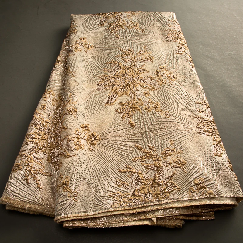 African Lace Fabric 5 Yards Organza Nigerian Brocade Lace Fabric French Bride Wedding Dress for Sewing 2026