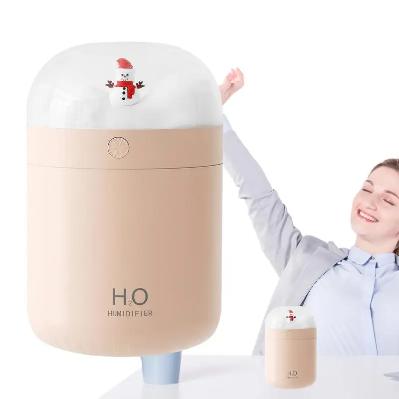 Desk Humidifier Snowman Silent Personal Humidifier Portable Air Small Desktop Humidifiers For Bedroom Travel Safe