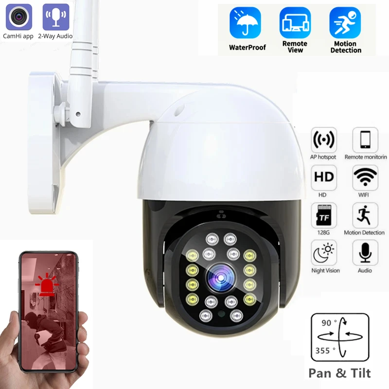 

1080P Camhi 2MP WIFI IP Camera Outdoor 1080P Human Detection Speed Dome Security Protection Wireless Camera Waterproof