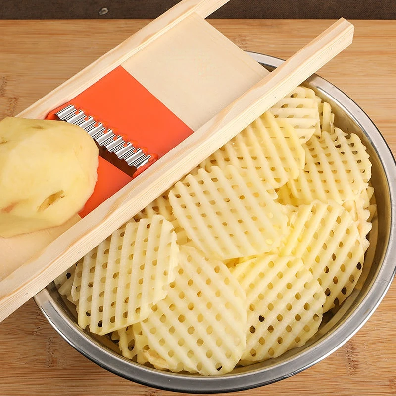 Cuchillo de rejilla para cortar patatas, utensilio de cocina para cortar  patatas - AliExpress