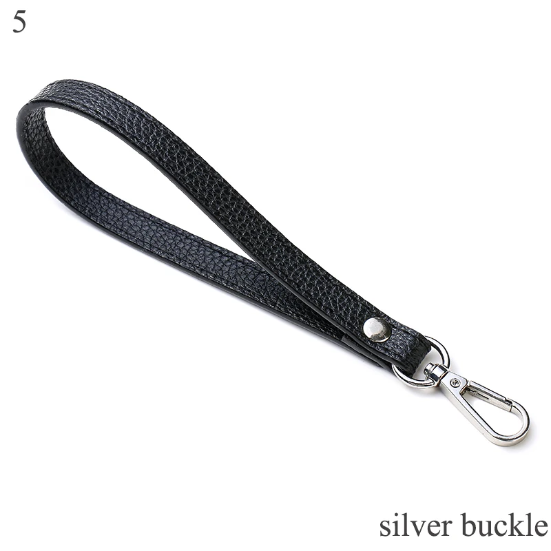 Soft PU Leather Wrist Strap for Clutch and Purse - Solid Color Handbag Handle Replacement