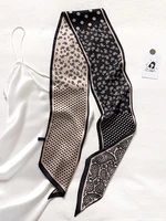 2024 Cashew Nut Print Scarf Silk Scarf Thin Ribbon Silk Scarf Female Narrow Long Multi-Functional Decorative Ribbon Scarf 1