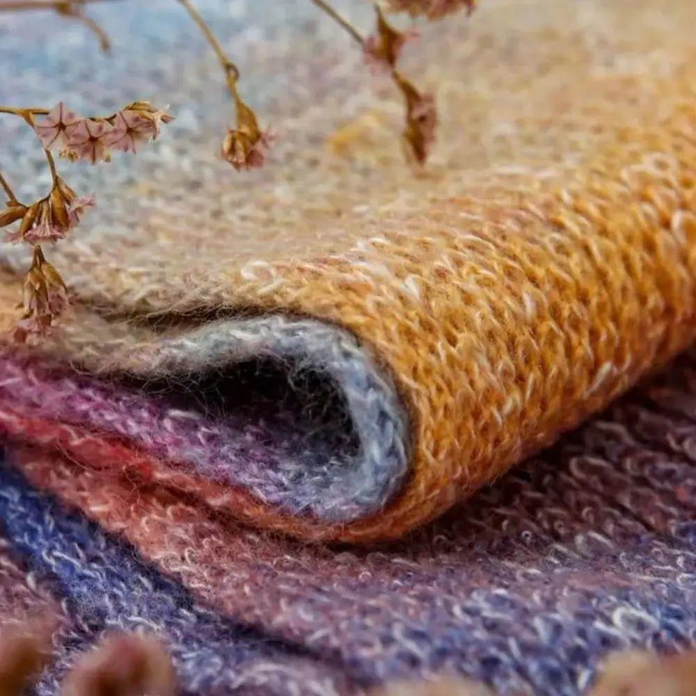 250 m Frühling/Sommer gehäkeltes Regenbogen-Mohair-Garn, weicher Rock, Spitze, häkeln, handgewebtes weiches Garn, Bio-Baumwollmischung, Garn zum Selbermachen – Detail 10