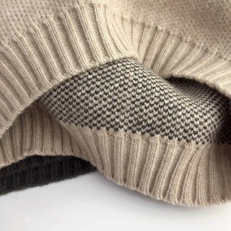 Kids Knitted Cartoon Sweaters Patchwork Pullover Outwear