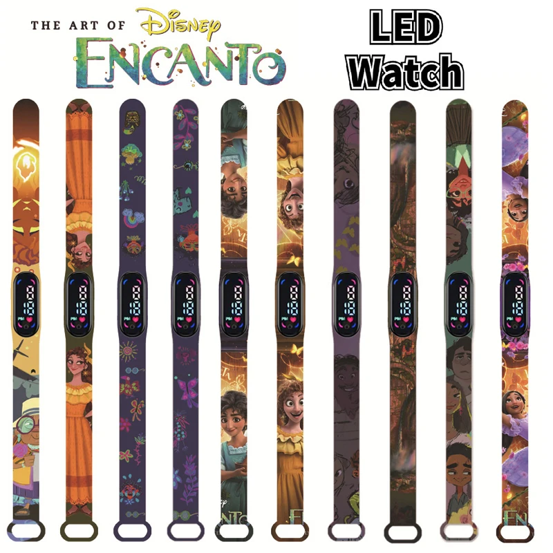 Disney Encanto Kids' Watches Anime Figure Mirabel Abuela Alma LED Luminous Watch Touch