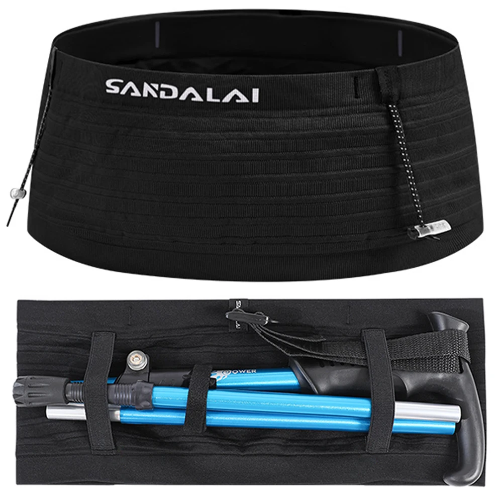 Slim Running Belt for Women Men with Phone Holder Fanny Pack Elastic Runner Belt for Triathlon Marathon Cycling Mountaineering 3